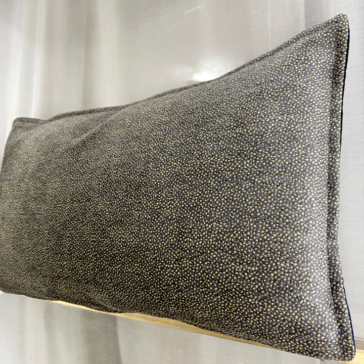 Small artisan-made cushion in velvet and fumé 60×40