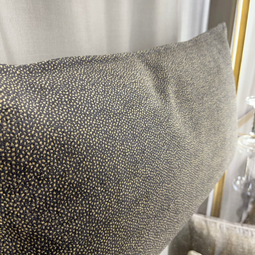 Small artisan-made cushion in velvet and fumé 60×40