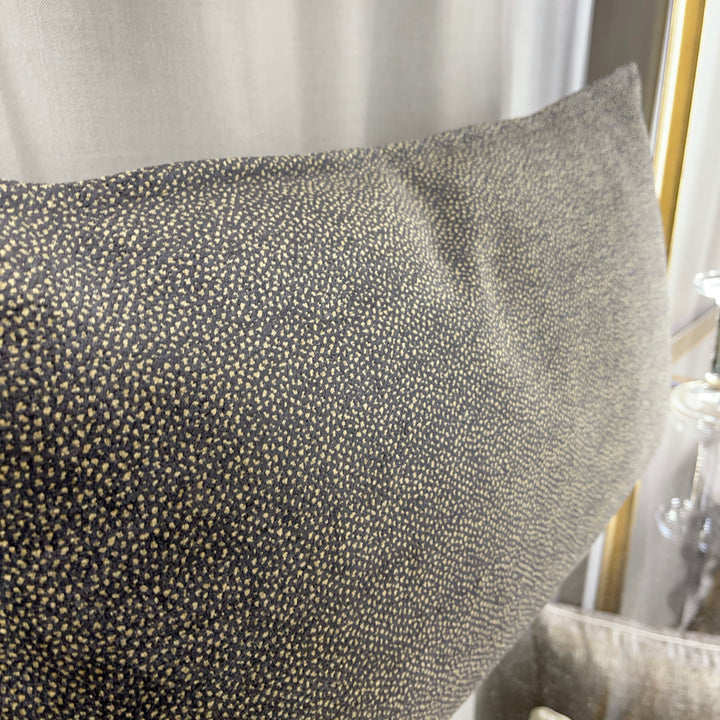 Small artisan-made cushion in velvet and fumé 60×40