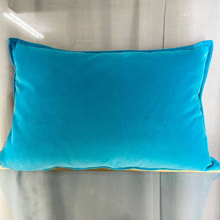 Velvet cushion 62×42 – Blue