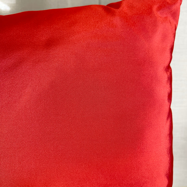 Cuscino piccolo in taffetà 60×30 – Rosso