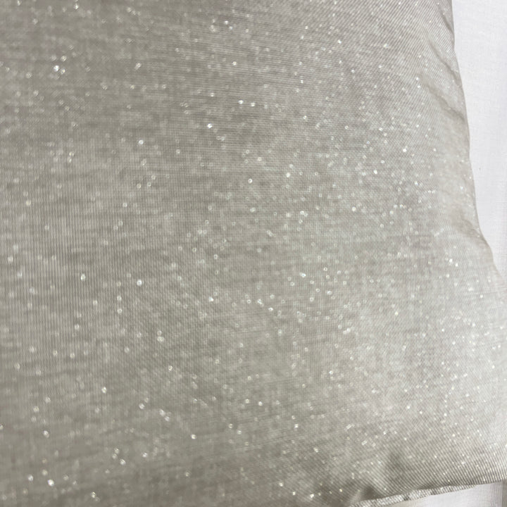 Faux leather and Lurex cushion 50×50