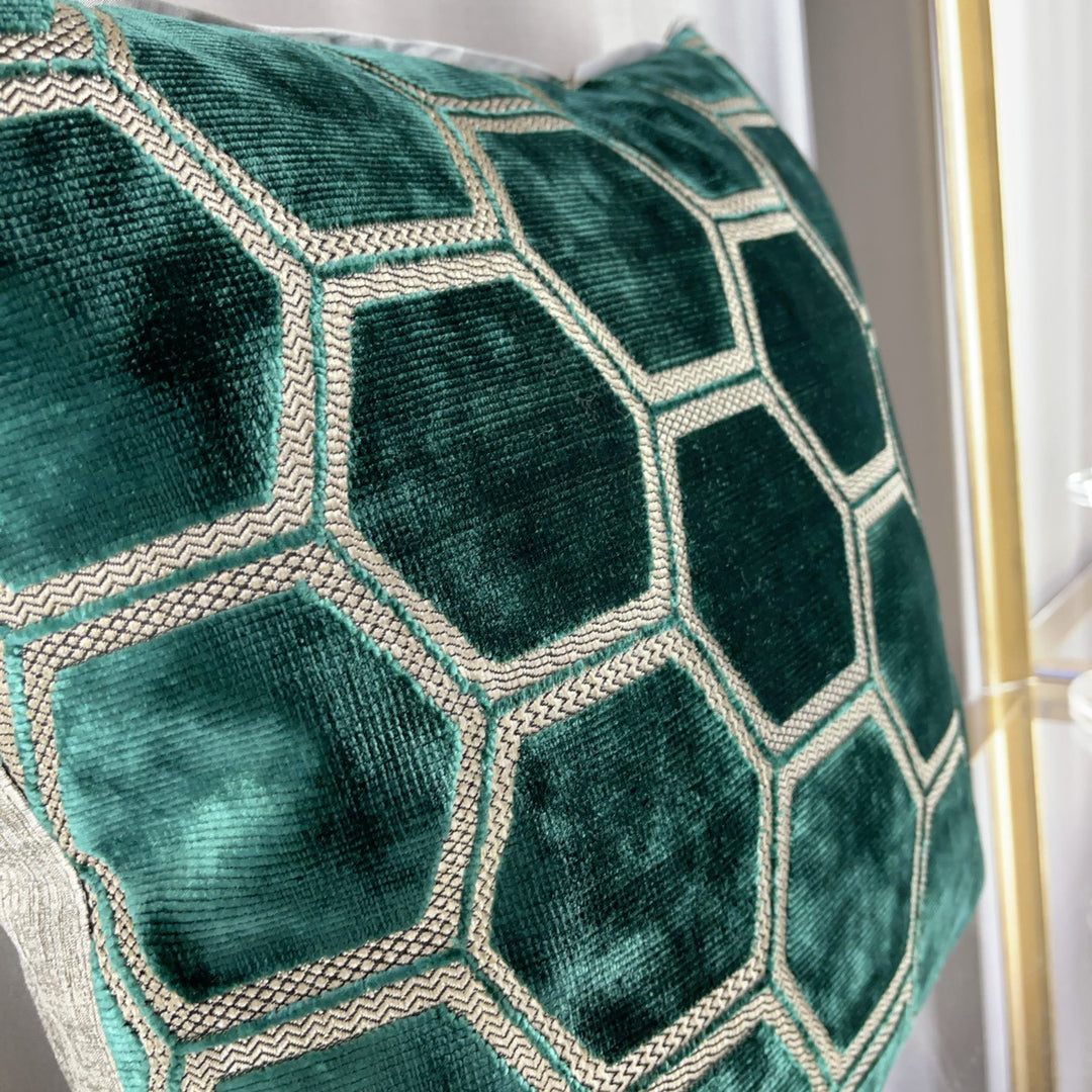 Dekokissen Designers Guild mit Sechseckmuster 40×40 – Grün