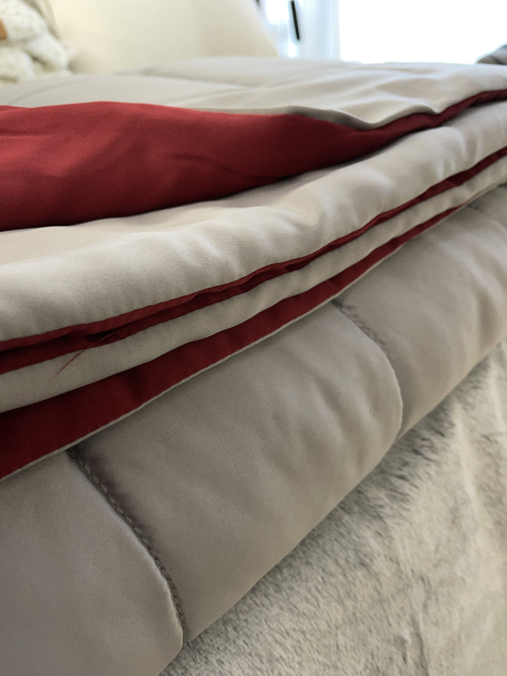 Trapunta Blanc Mariclò 220×260 – Grigio e bordeaux