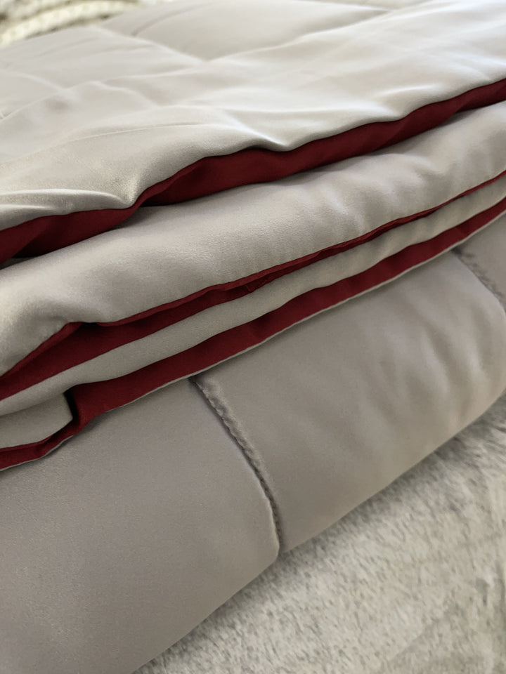 Trapunta Blanc Mariclò 220×260 – Grigio e bordeaux