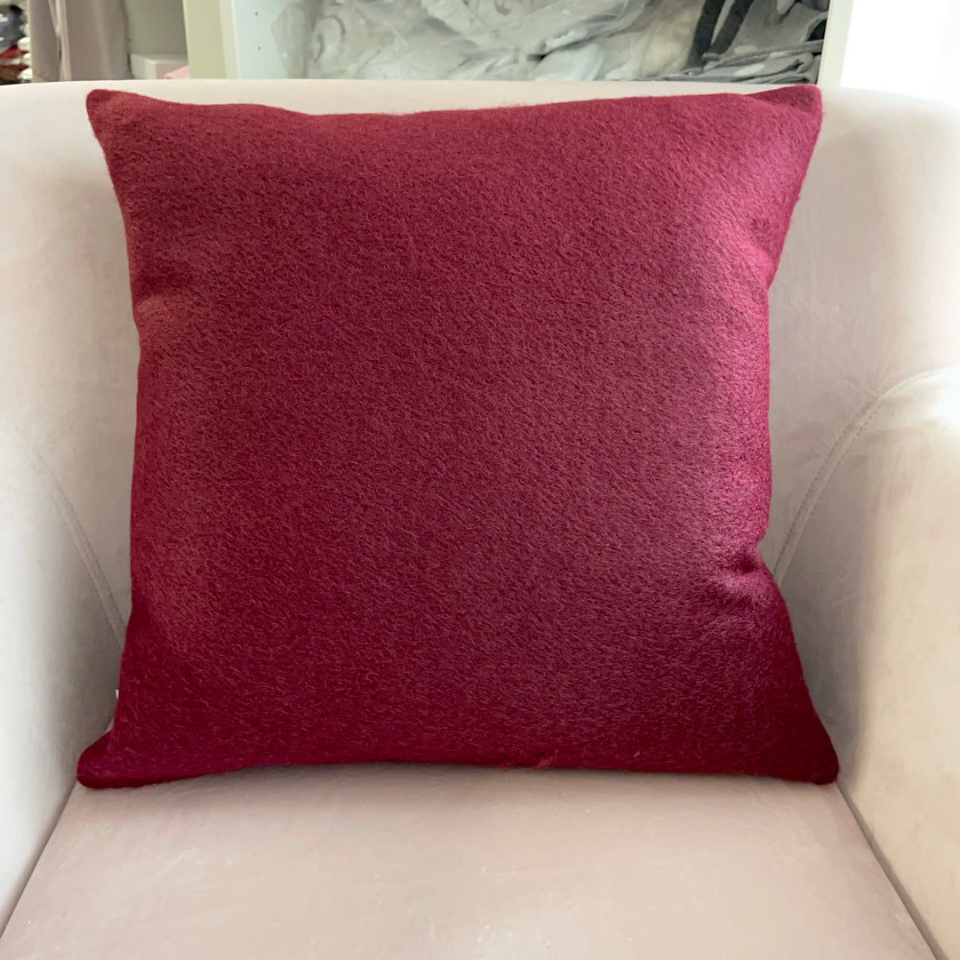 Großes Dekokissen aus Samt 50×50 – Rosa