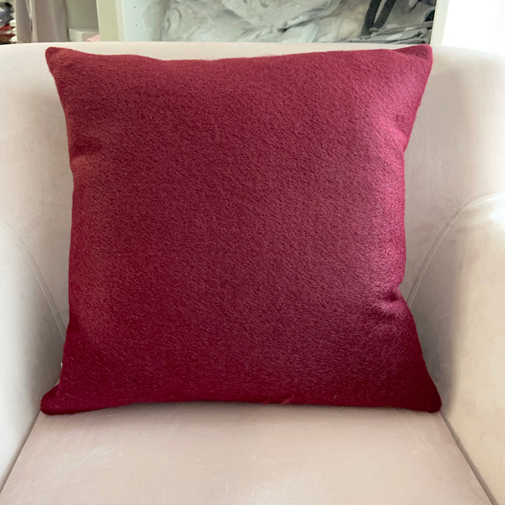 Großes Dekokissen aus Samt 50×50 – Rosa